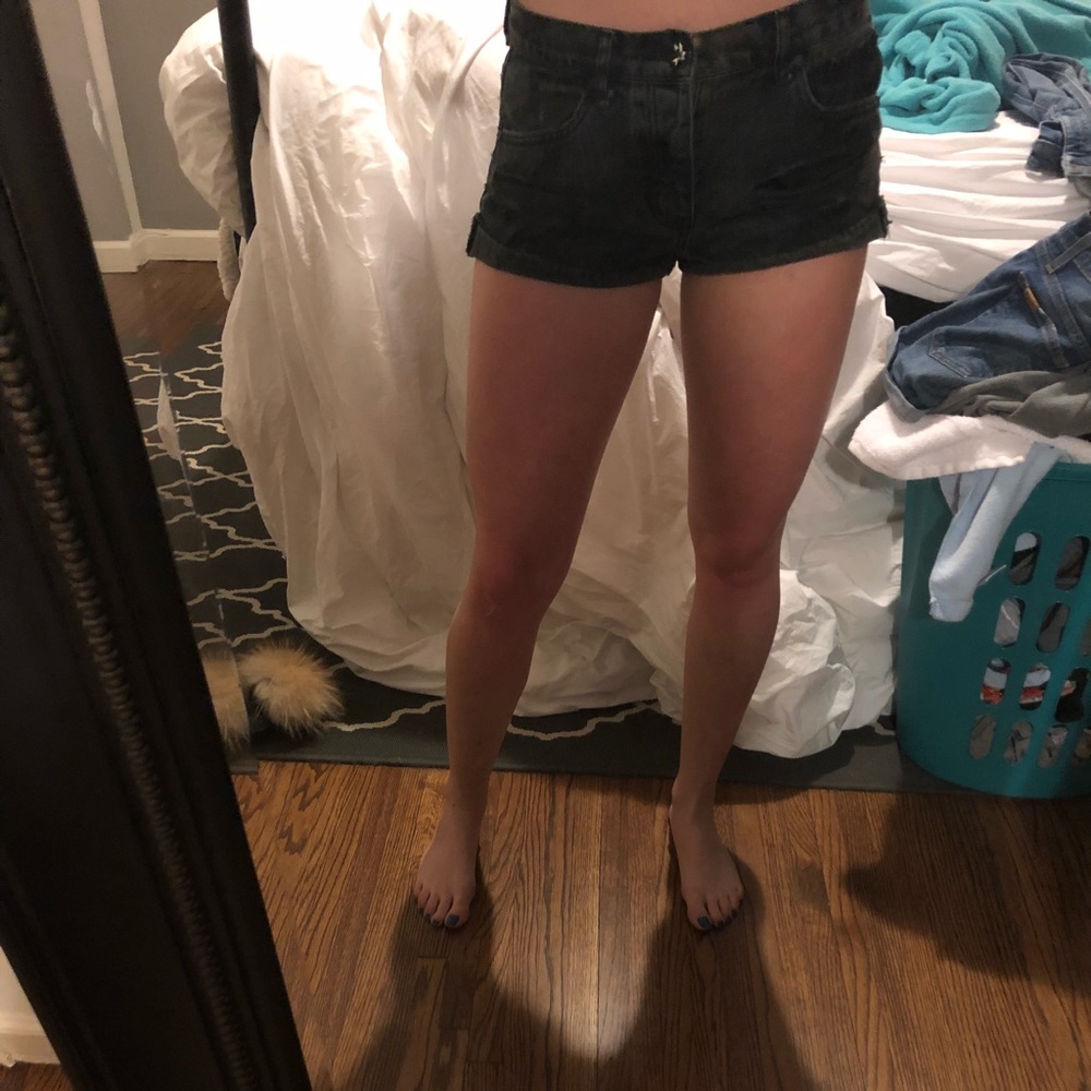 One teaspoon black distressed shorts